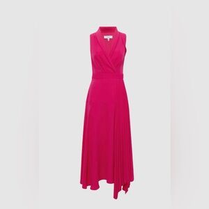 NWT Reiss Fuchsia Midi Dress Sz 2